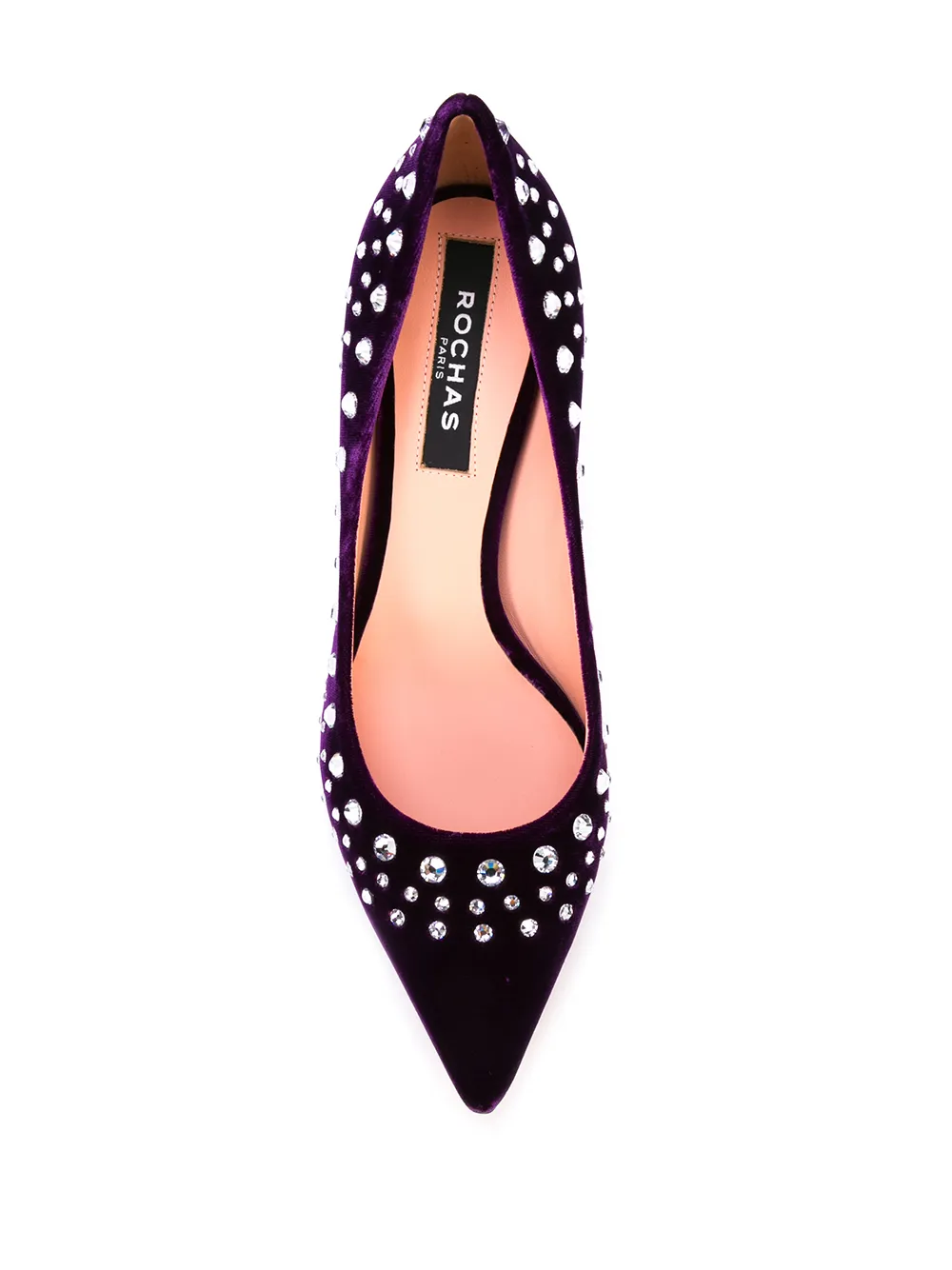 Rochas Verfraaide pumps Paars