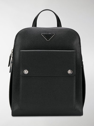 Prada leather backpack black | MODES