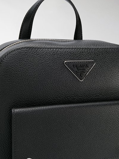 Prada leather backpack black | MODES