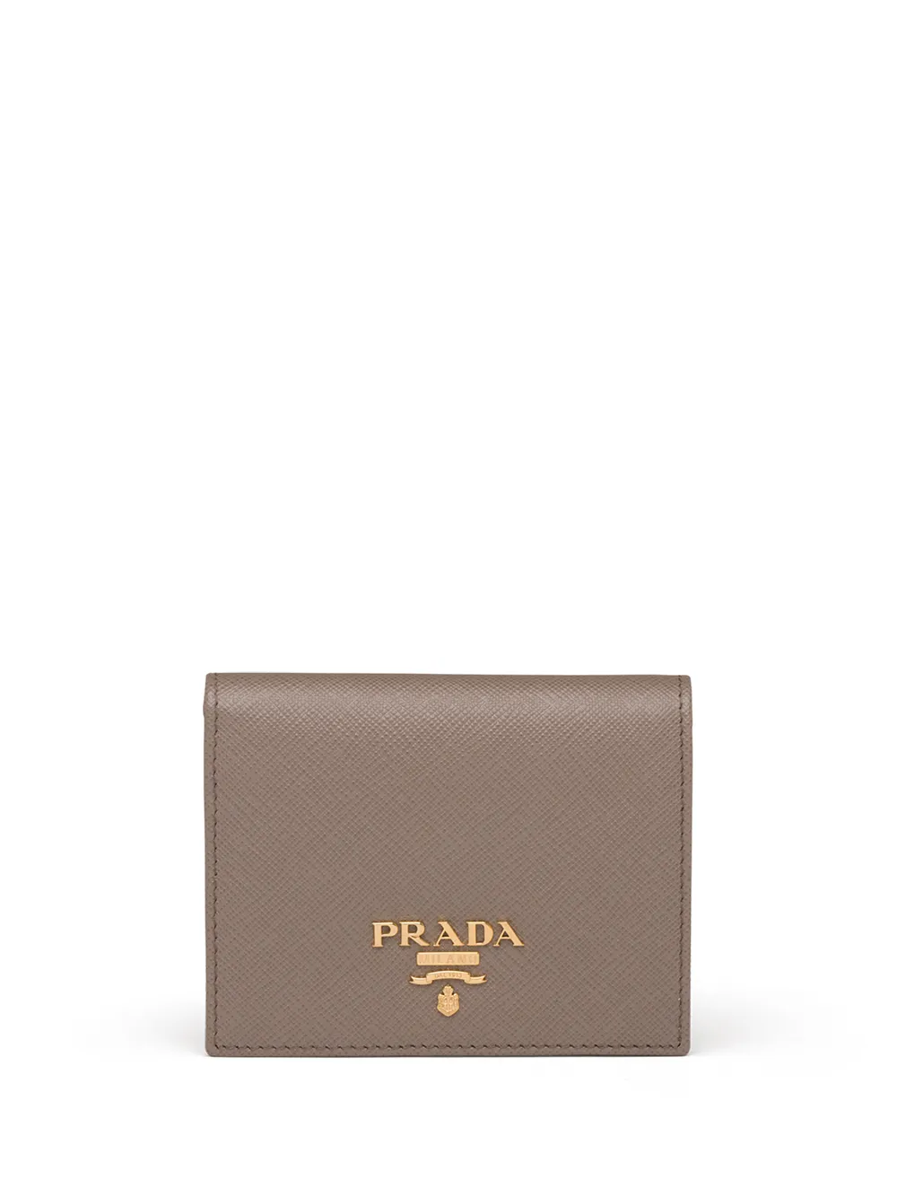 Prada logo-plaque small wallet - Brown