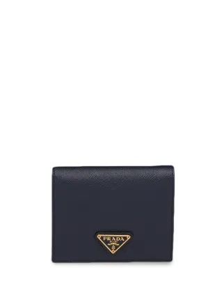 prada black leather wallet