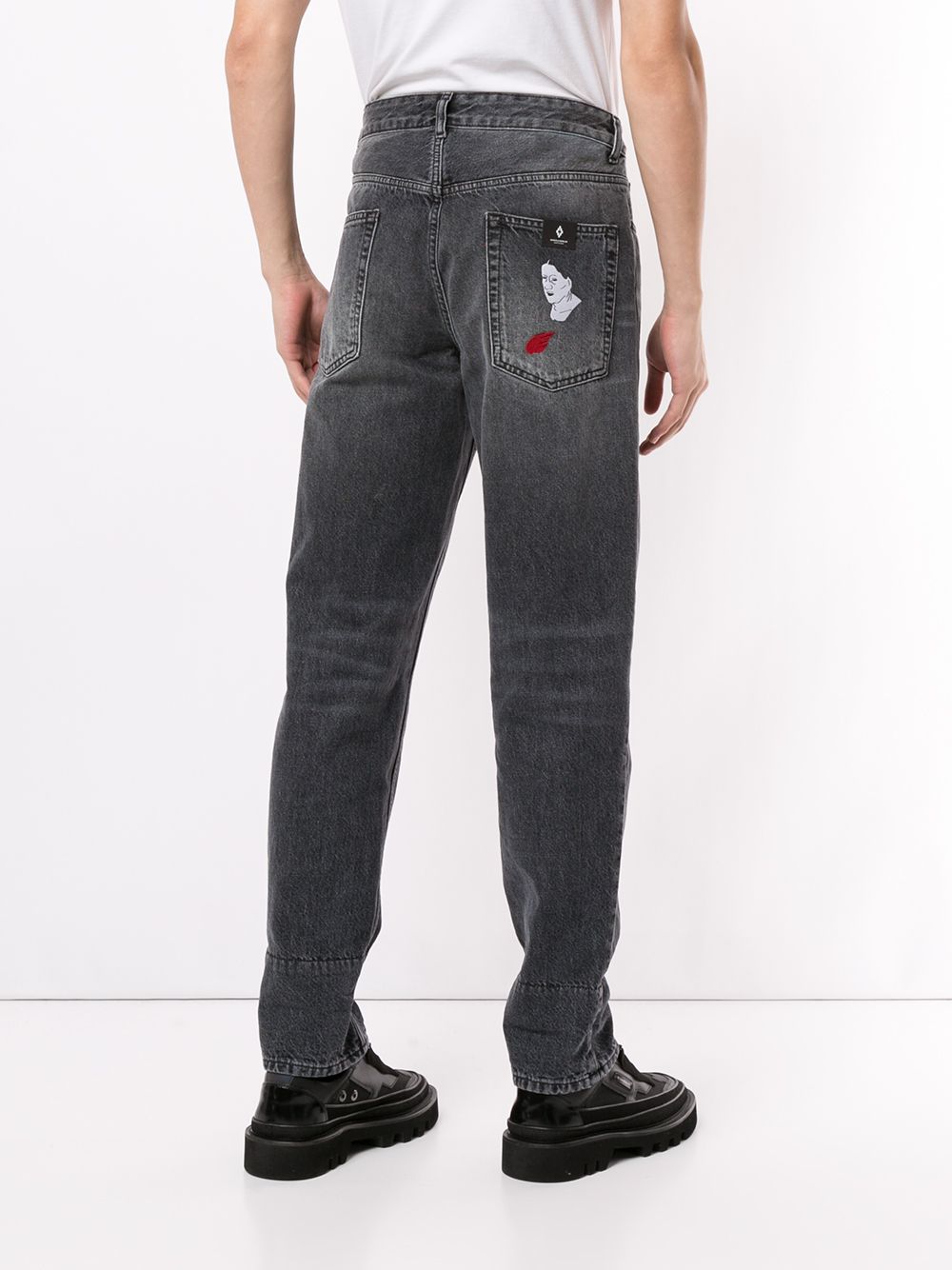 фото Marcelo Burlon County Of Milan зауженные джинсы с эффектом потертости