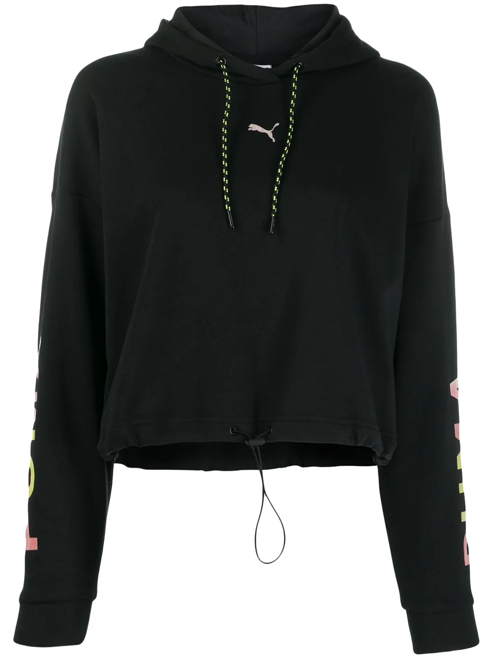 PUMA 'Chase' Cropped-Kapuzenpullover - Schwarz