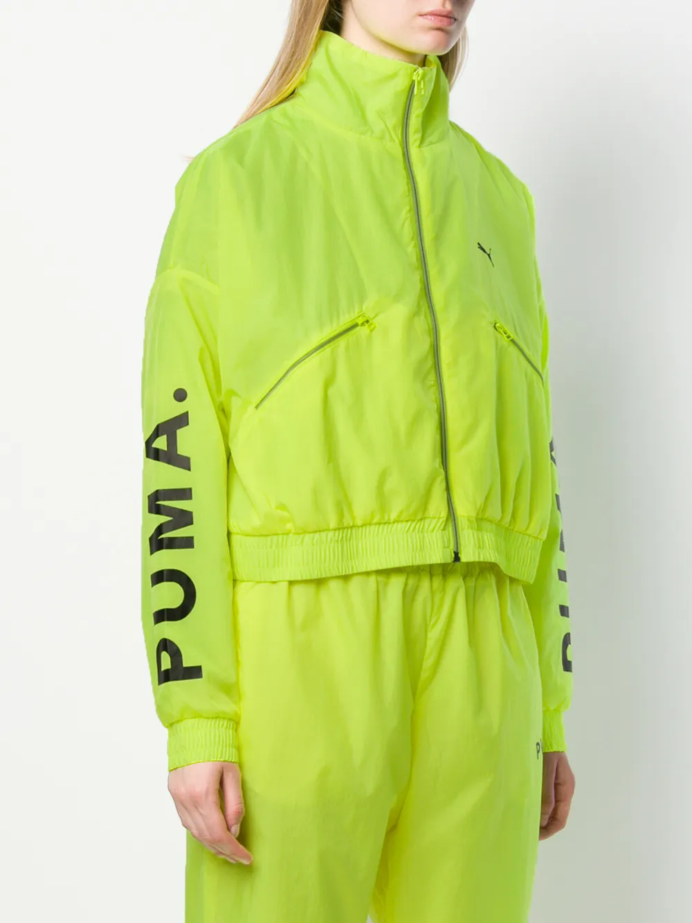  Puma Chase Cropped Jacket - Yellow 