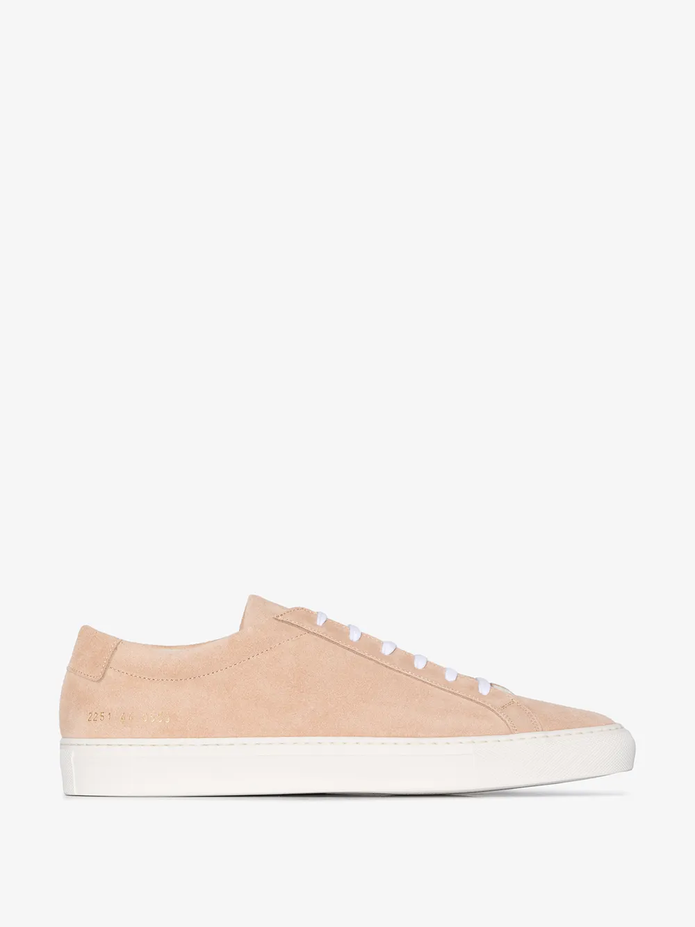 COMMON PROJECTS BEIGE ACHILLES SUEDE LOW TOP SNEAKERS,225114329860