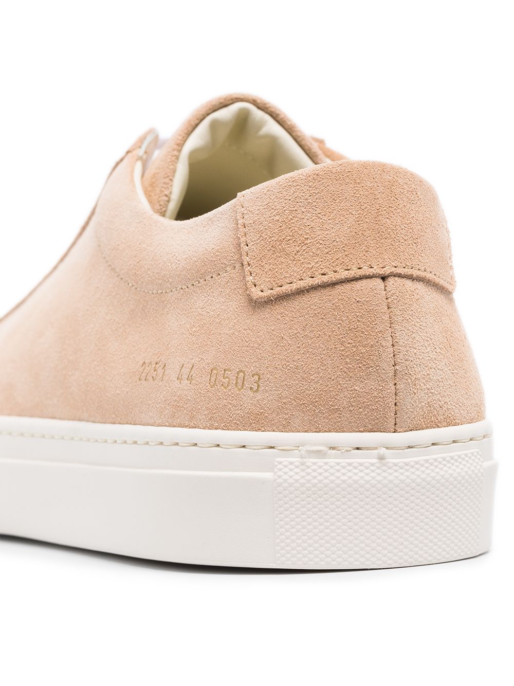 фото Common projects beige achilles suede low top sneakers