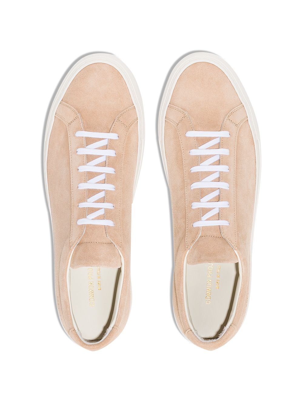 фото Common projects beige achilles suede low top sneakers