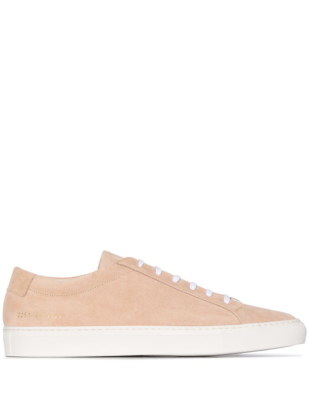 фото Common projects beige achilles suede low top sneakers