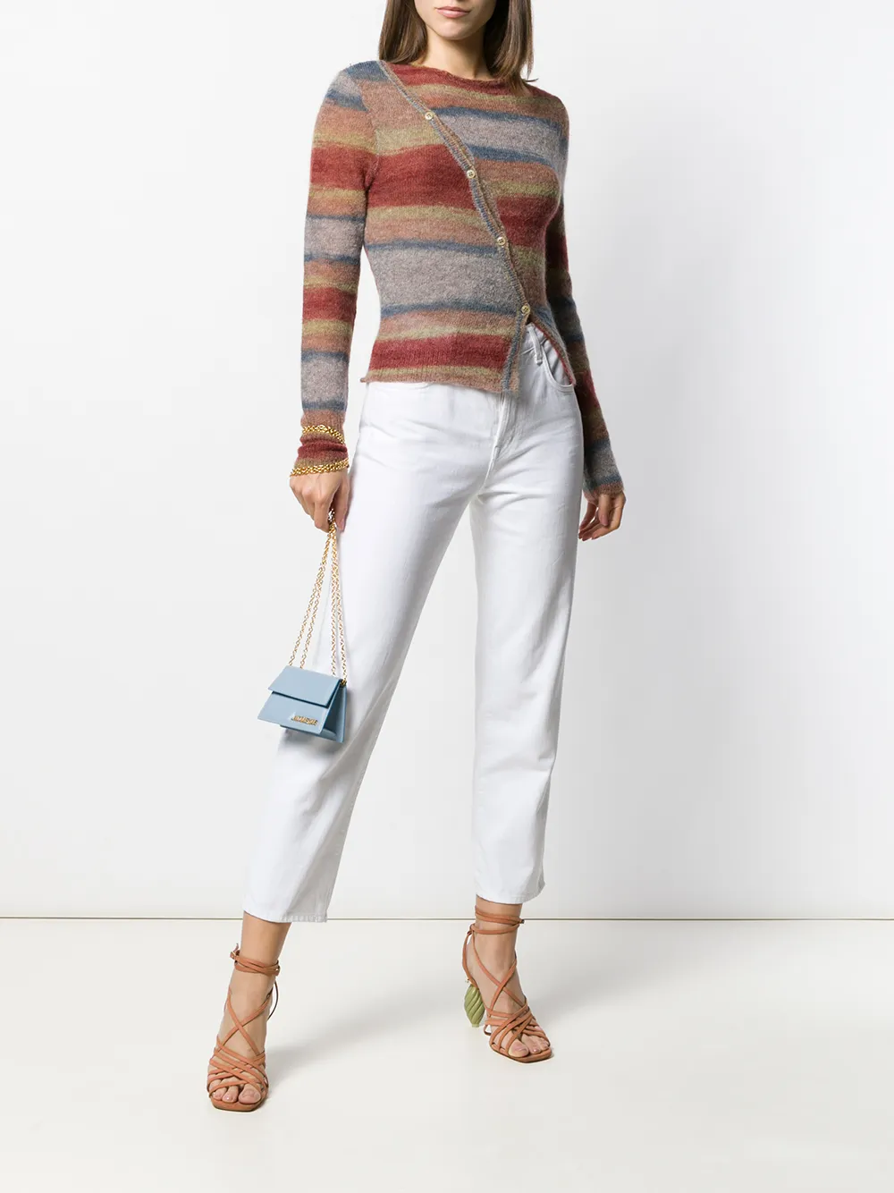 jacquemus diagonal button sweater