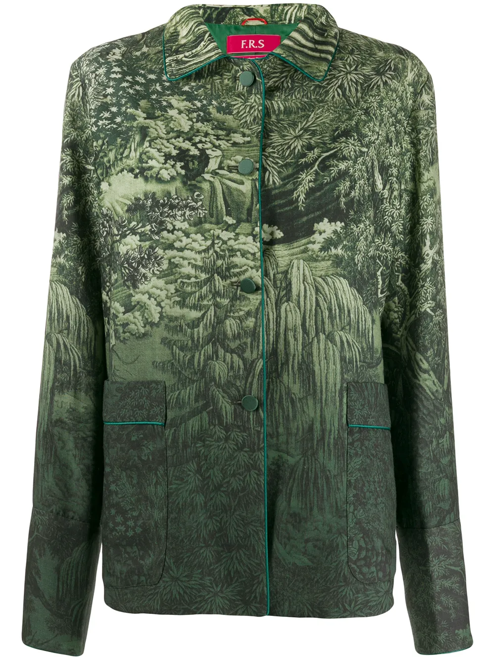 

F.R.S For Restless Sleepers gradient nature jacket - Verde