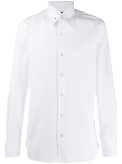 TOM FORD metal bar collar shirt