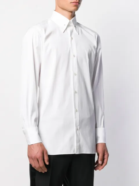 TOM FORD metal bar collar shirt