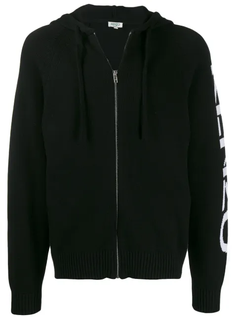 Kenzo intarsia knit logo hoodie