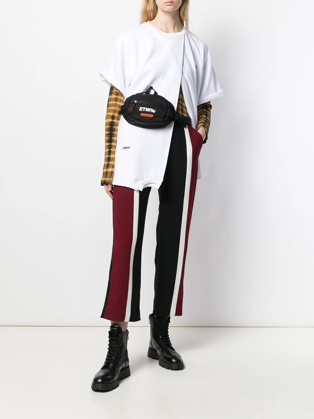 Kenzo Gestreepte pantalon - Zwart
