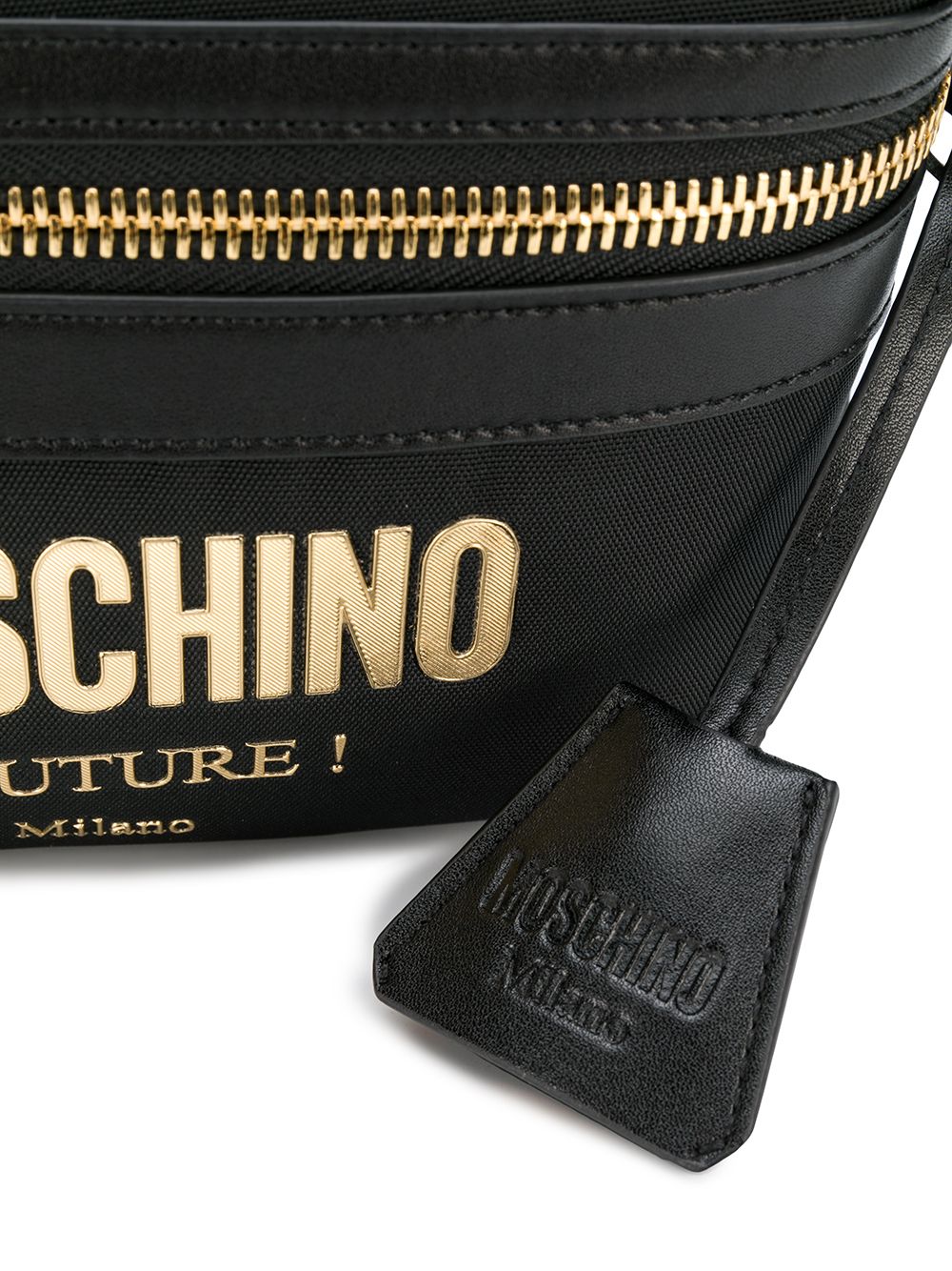 Shop Moschino logo plaque backpack with Express Delivery - FARFETCH