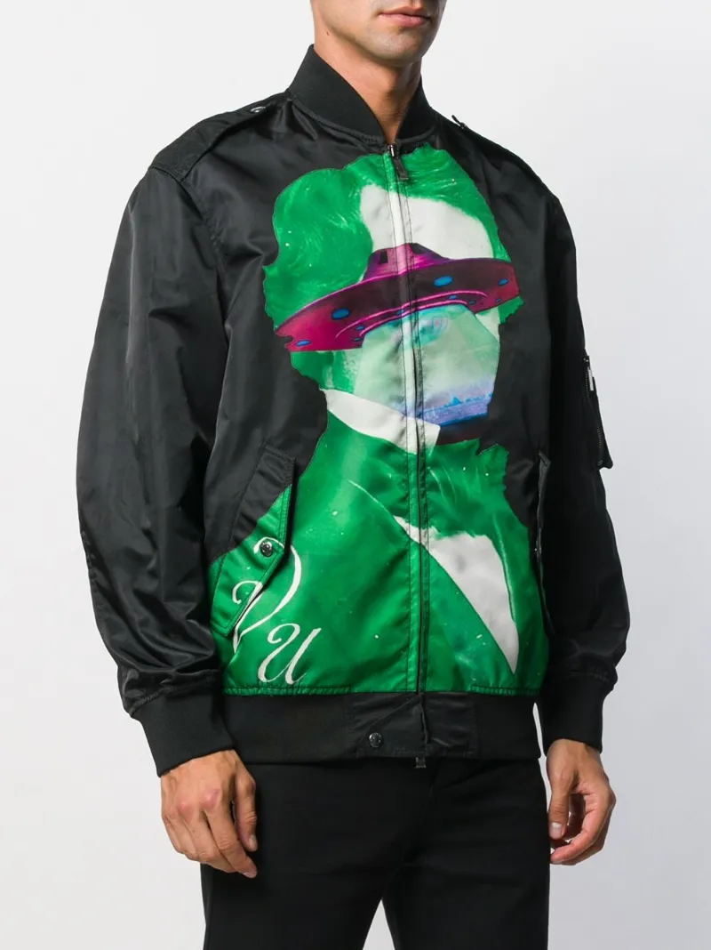 Valentino Garavani x Undercover Face UFO bomber jacket black