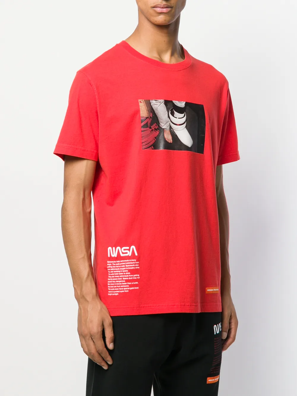Heron Preston T-shirt met contrasterende print Rood