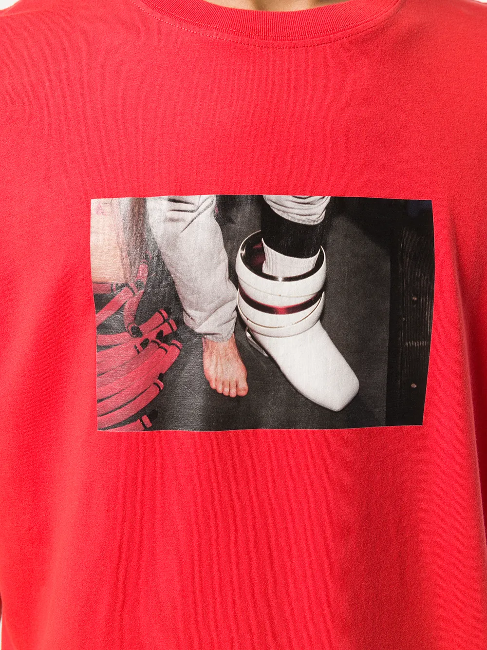 Heron Preston T-shirt met contrasterende print Rood