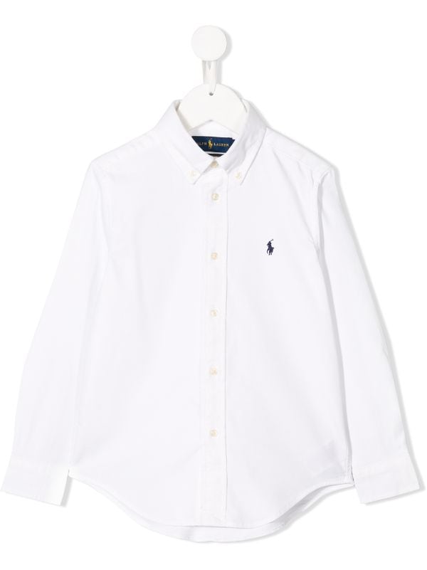 childrens white ralph lauren shirt