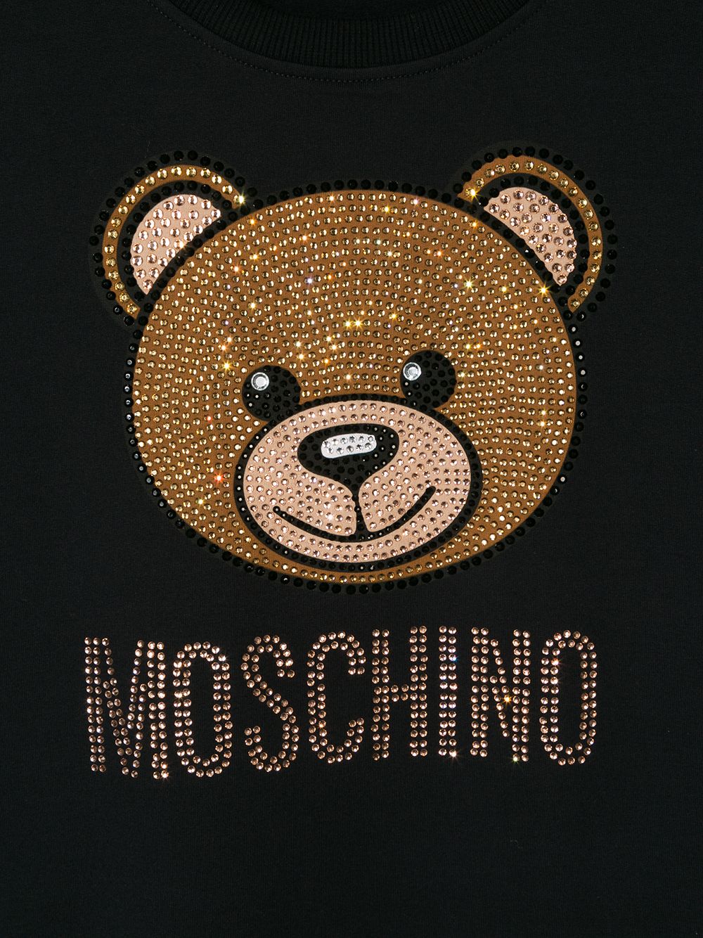 фото Moschino Kids толстовка с кристаллами