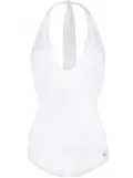 Dolce & Gabbana plunge-neck one-piece swimsuit - White