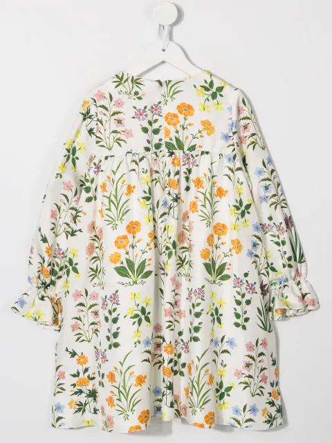 OSCAR DE LA RENTA FLORAL PRINT DRESS