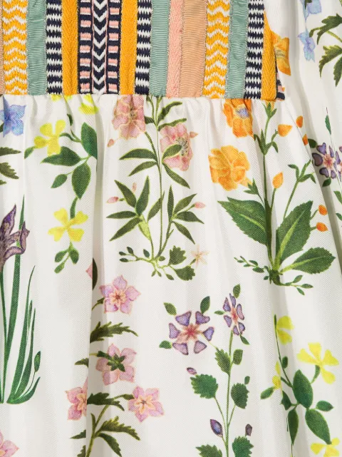 OSCAR DE LA RENTA FLORAL PRINT DRESS