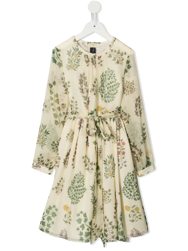 Oscar De La Renta Kids Floral Print Flared Dress Aw19 Farfetch Com