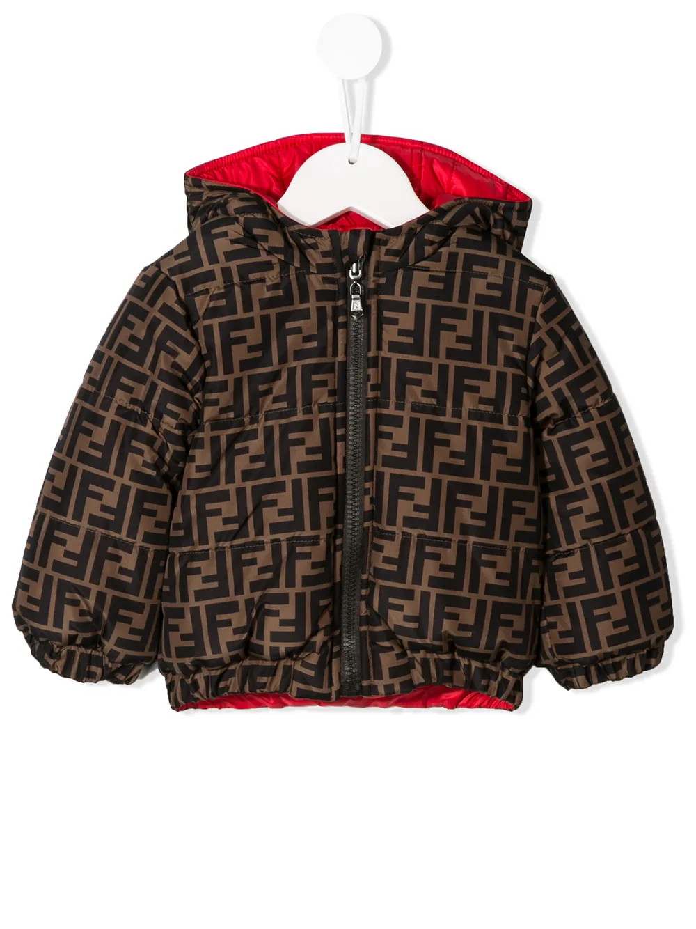 Fendi Kids двусторонняя куртка с логотипом FF Fendi Kids двусторонняя куртка с логотипом FF