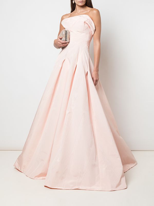 Oscar De La Renta Moire Faille Gown Farfetch Com