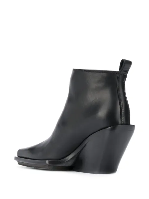 Shop black Ann Demeulemeester angled heel boots with Express Delivery ...