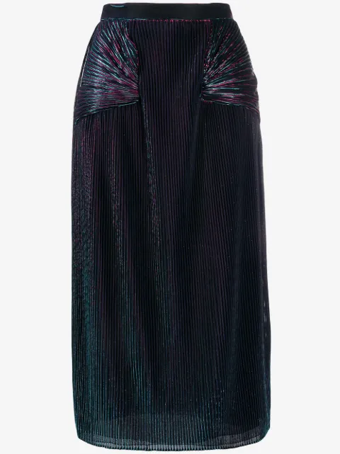 Marco De Vincenzo metallic sheen pleated skirt