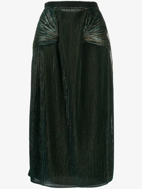 Marco De Vincenzo metallic pleated midi skirt