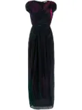 Marco De Vincenzo metallic sheen pleated dress - Blue