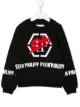 Image 1 of Philipp Plein Junior logo print sweatshirt