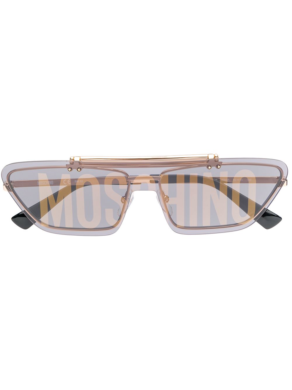 фото Moschino eyewear солнцезащитные очки в оправе 'кошачий глаз' с логотипом
