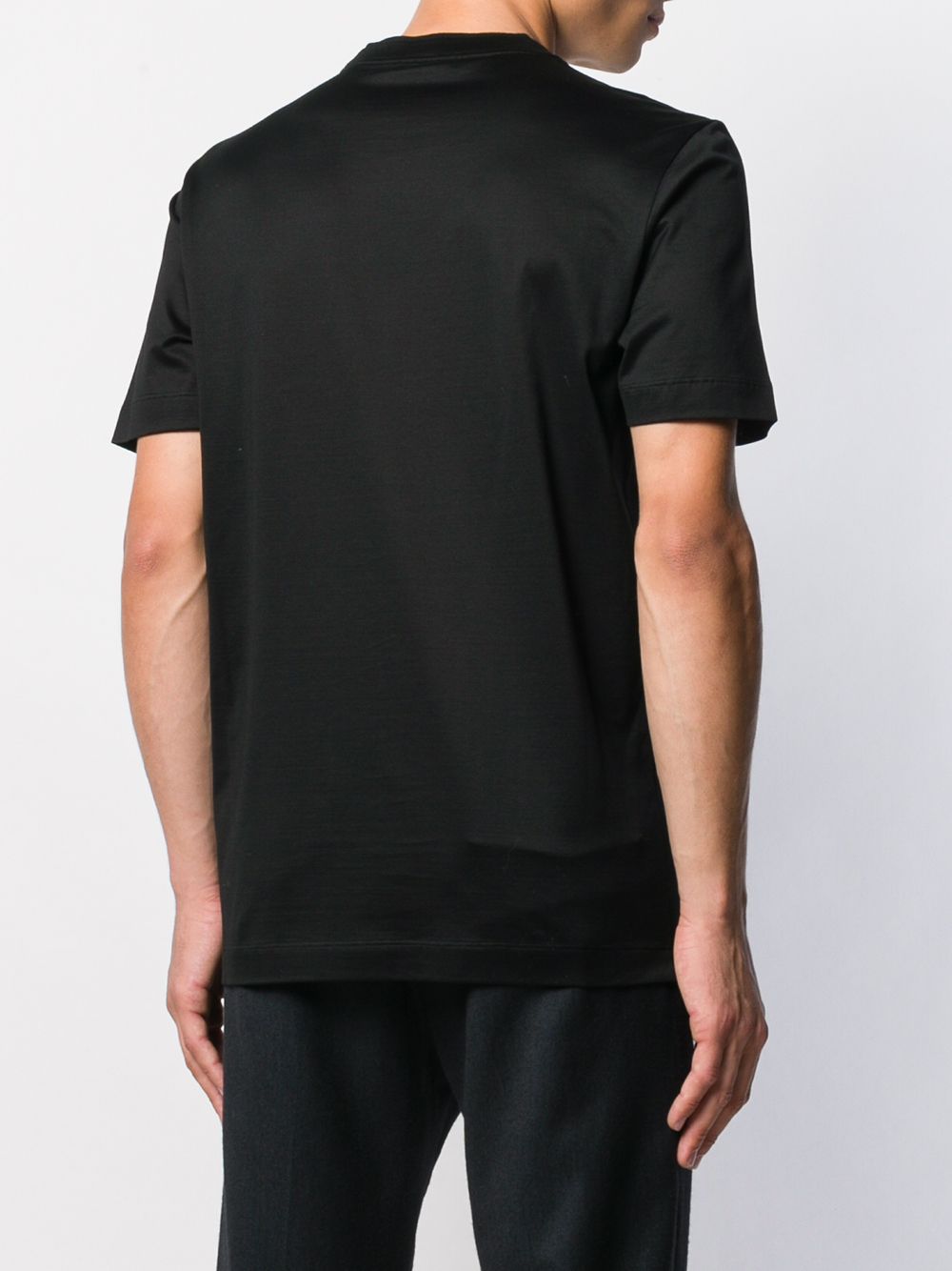 Shop Canali Slim Fit T-shirt In Black