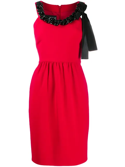 Boutique Moschino chain-embellished crepe dress