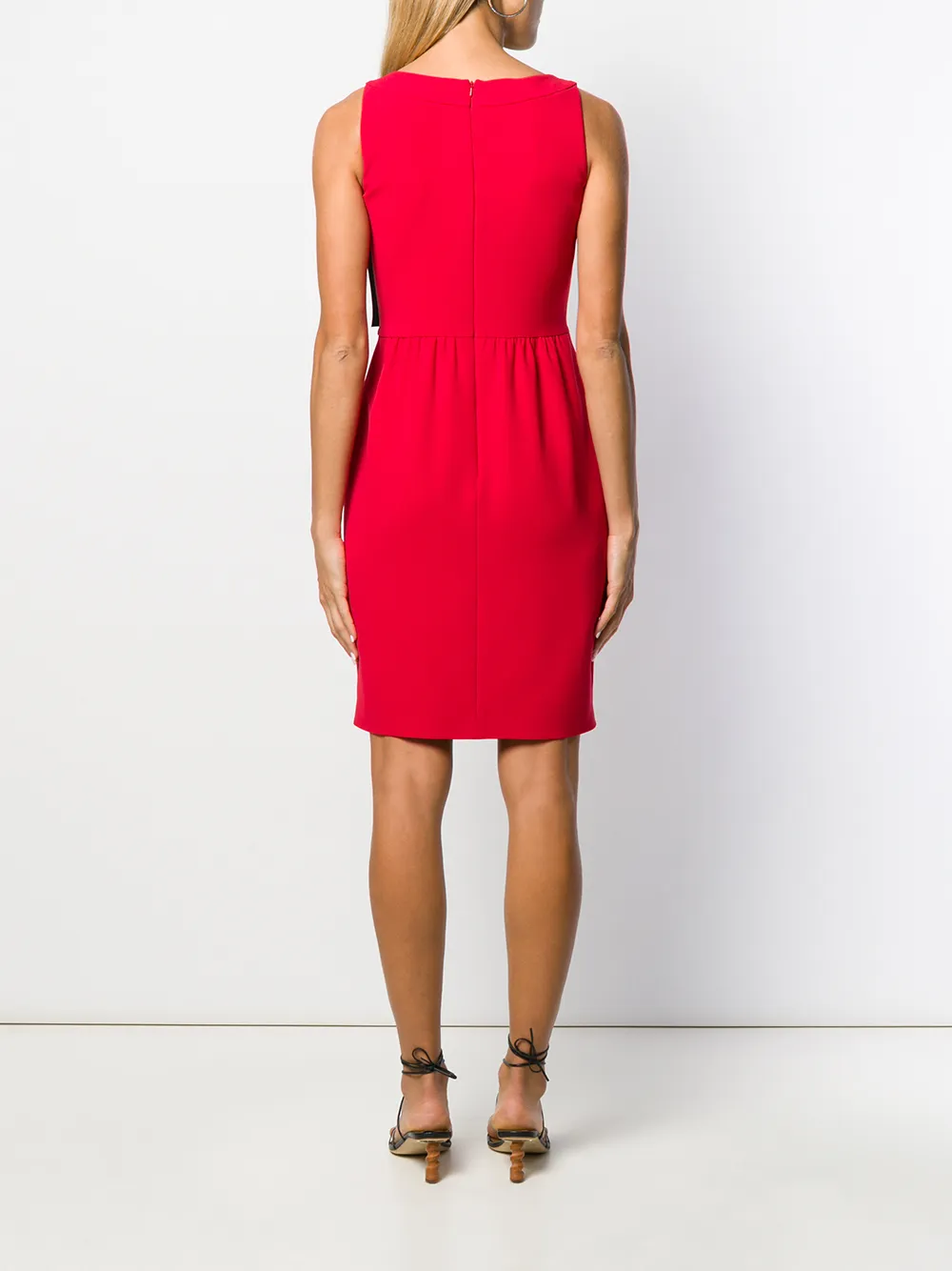 Chain-Embellished Crepe Dress