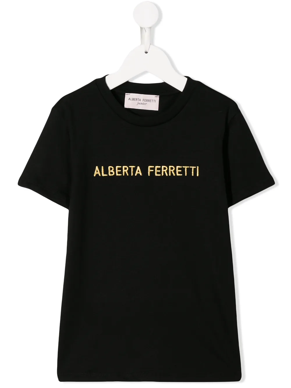 Alberta Ferretti Kids футболка с вышитым логотипом Alberta Ferretti Kids футболка с вышитым логотипом