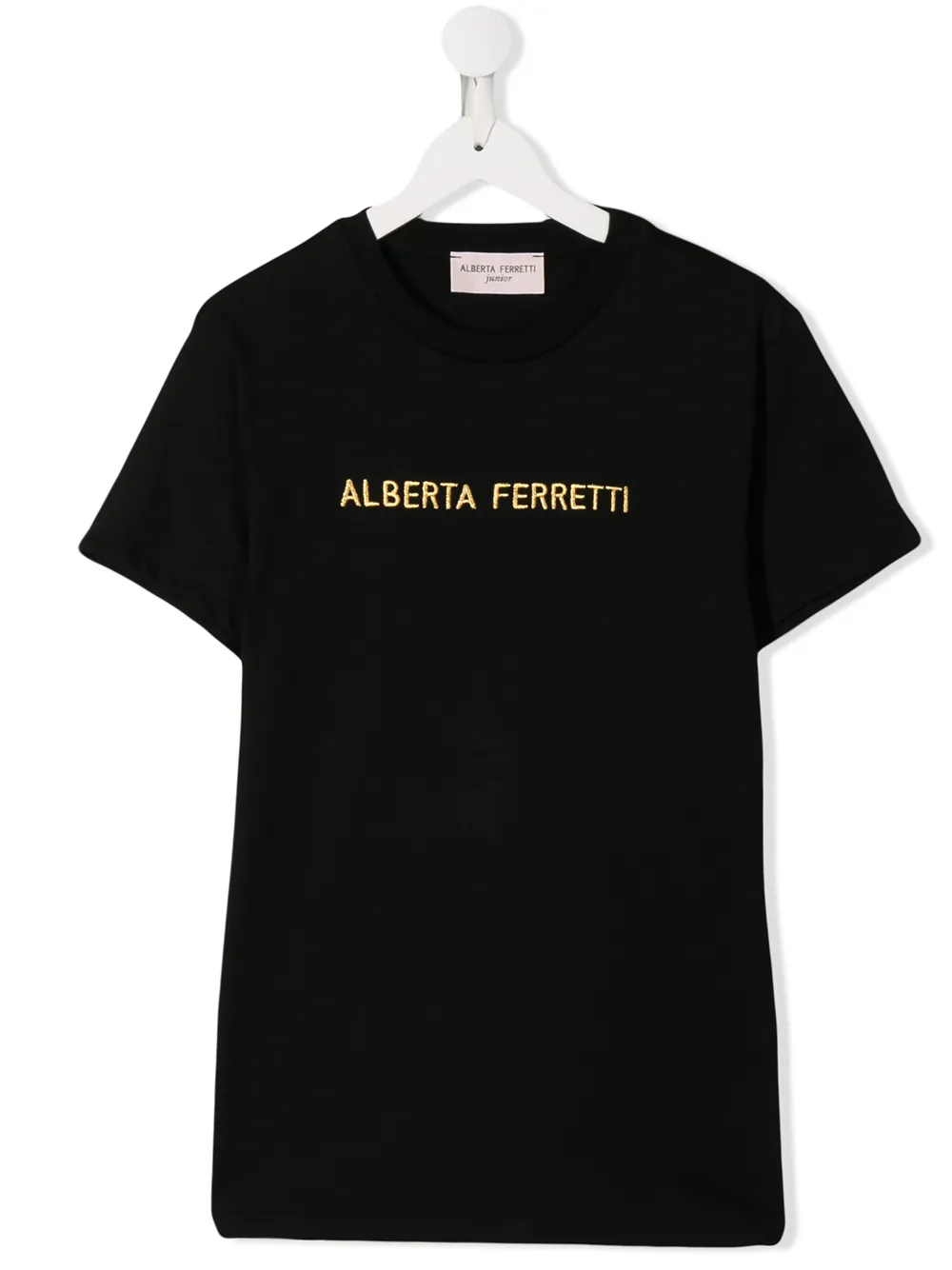 Alberta Ferretti Kids футболка с вышитым логотипом Alberta Ferretti Kids футболка с вышитым логотипом