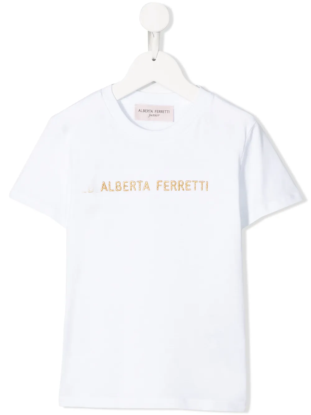Alberta Ferretti Kids футболка с вышитым логотипом