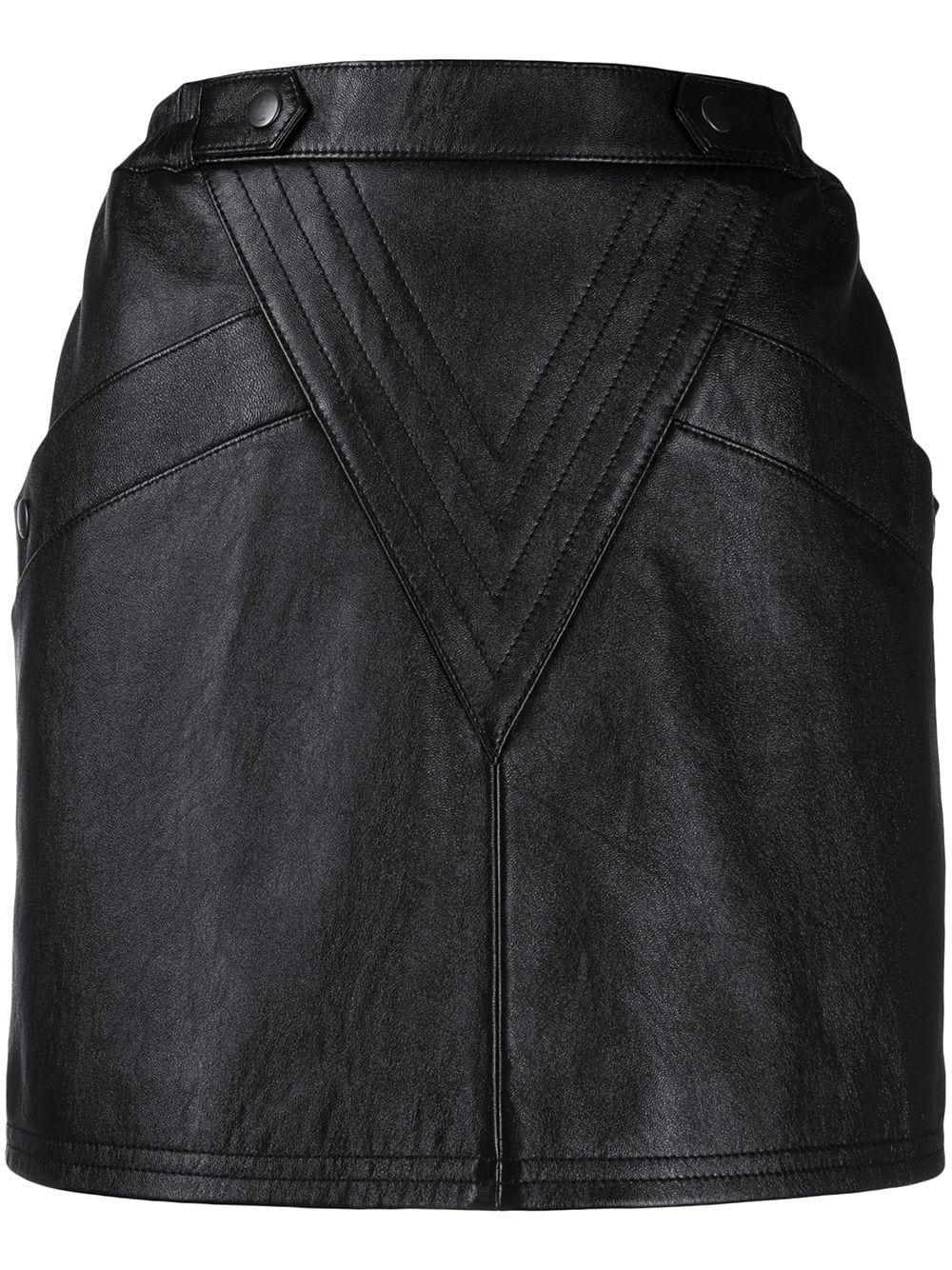 lambskin mini skirt