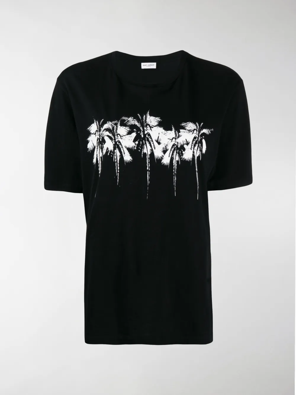 SAINT LAURENT PALM TREE PRINTED T-SHIRT,14337572