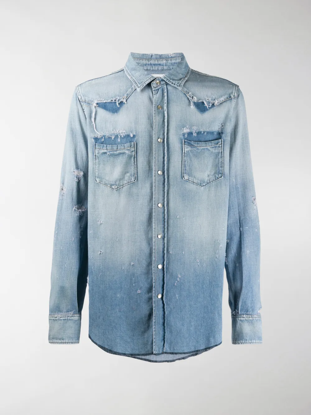 SAINT LAURENT CLASSIC WESTERN DENIM SHIRT,601702Y880G14337594