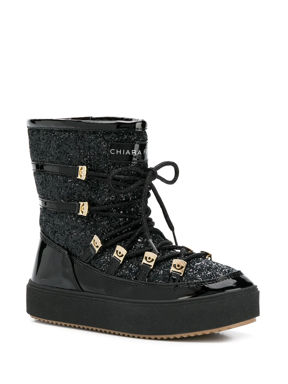 Chiara Ferragni Lace Up Glitter Moon Chiara Ferragni Lace Up Glitter Moon
