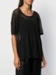Saint Laurent scoop neck sheer T-shirt