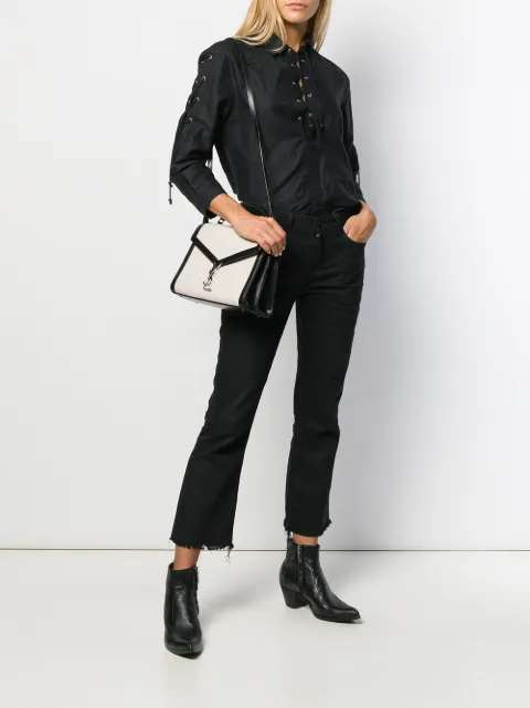 cassandra monogram clasp bag