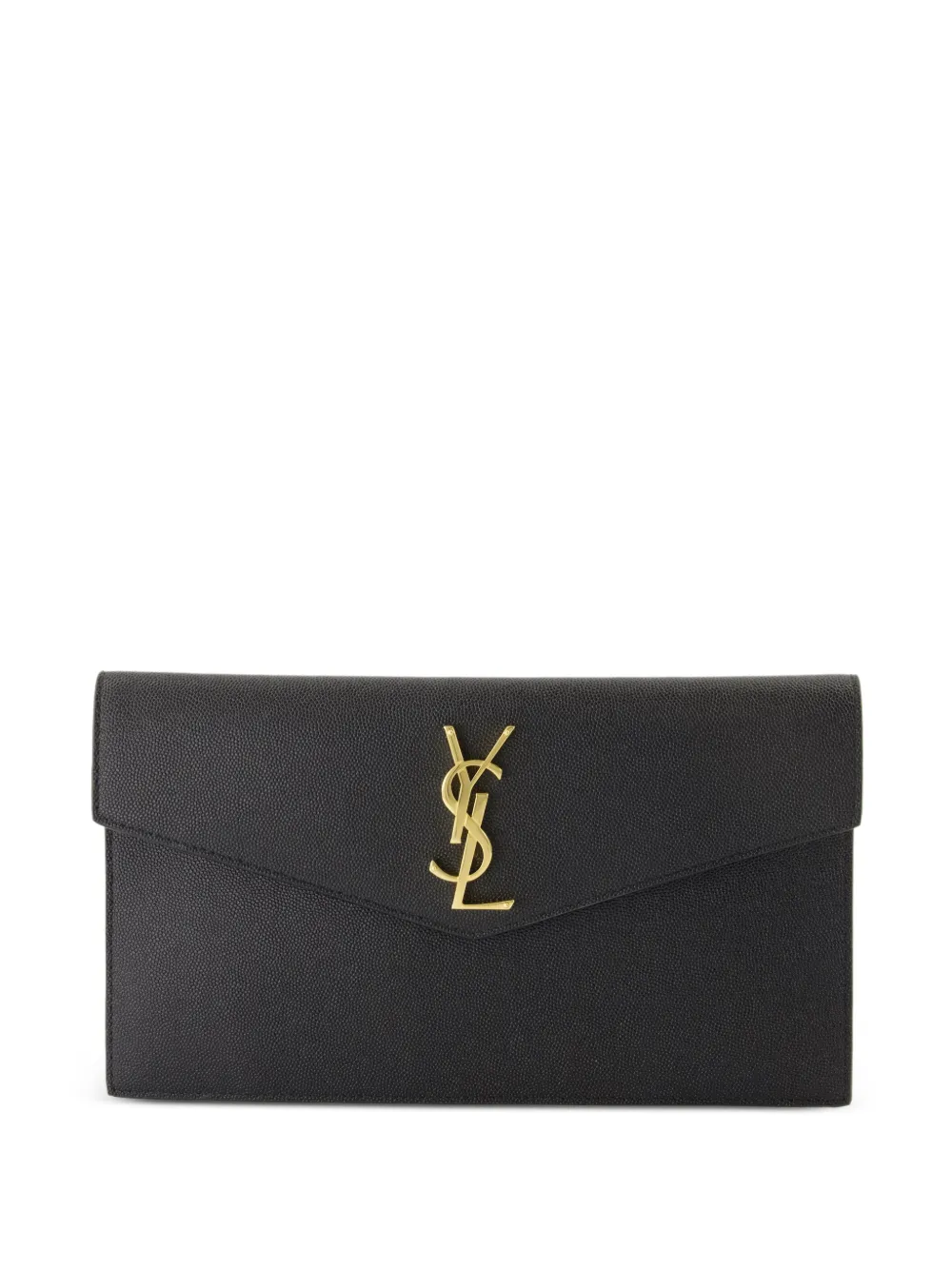 Saint Laurent Saint Laurent Mittelgroße Clutch mit Monogramm - Schwarz
