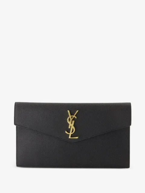 Saint Laurent medium Uptown logo-plaque clutch bag
